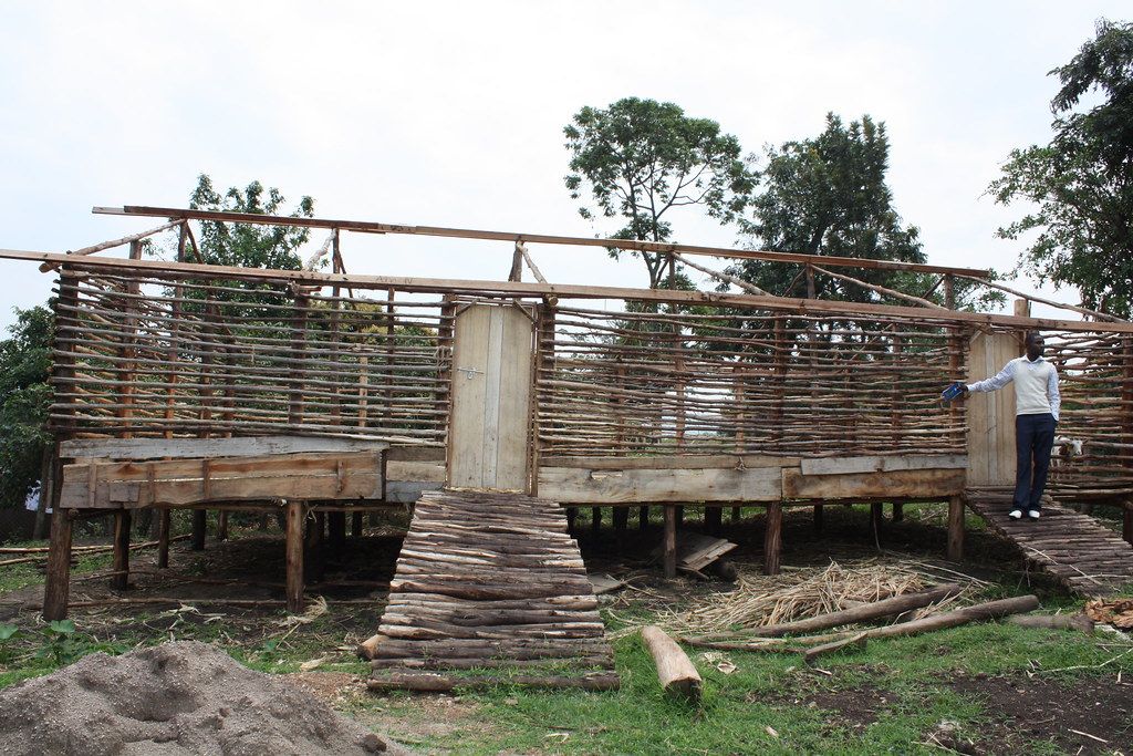 Steel framework under construction